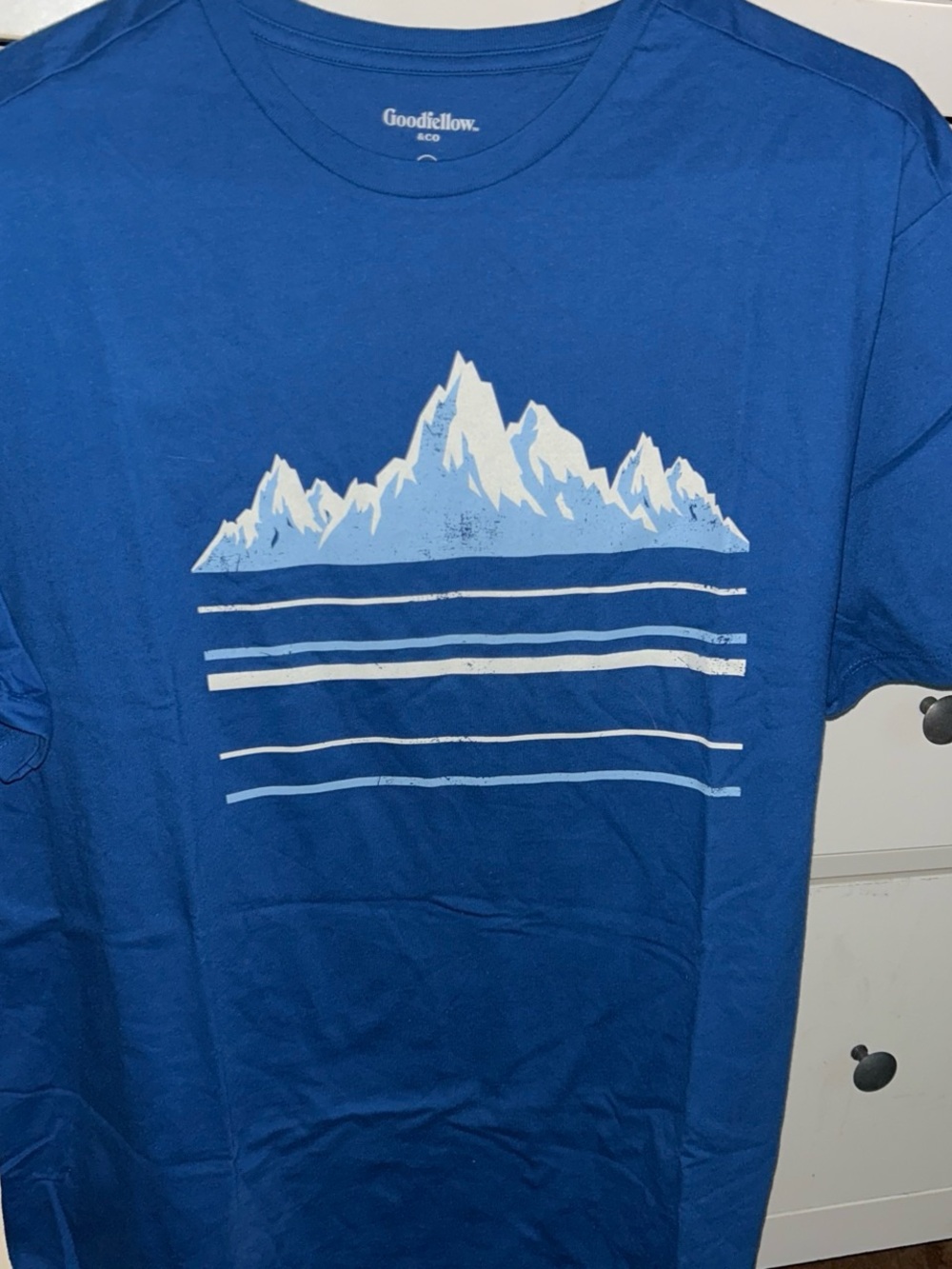 Goodfellow & Co Royal Blue Mountain Graphic Crewneck Tee